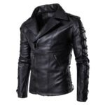 Blouson Biker En Simili Cuir Noir : Style Audacieux, Confort Total !