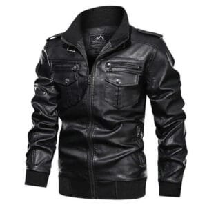 Blouson Biker En Simili Cuir: Osez Le Style Urbain Audacieux! Noir / Xl