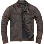 Blouson En Cuir Marron : L’élégance Biker Ultime Pour Homme !