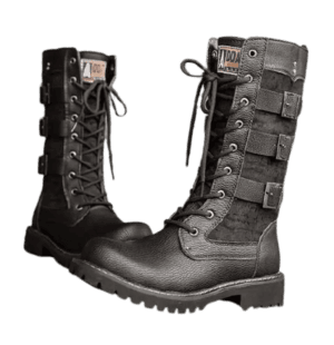 Bottines Moto Biker Vintage Cuir: Style Et Protection Assurés! 38