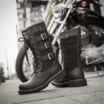 bottines moto biker vintage cuir style et protection assures botte 361 1