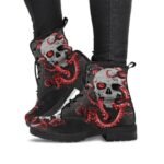 bottines moto femme vintage soyez la biker badass de votre ronde tete de mort 35 934 1