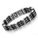 bracelet biker acier inoxydable force et elegance pour homme 106 1