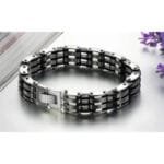 Bracelet Biker Acier Inoxydable: Force Et élégance Pour Homme