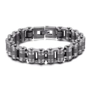 Bracelet Biker éblouissant: Affichez Votre Style De Motard Avec élégance! 19cm