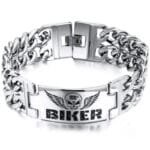 Bracelet Biker En Acier Inoxydable 316l: Vivez La Liberté! 21cm