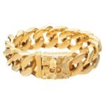 bracelet biker en acier inoxydable celebrez la vie et mort or 776 1