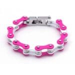 Bracelet Biker En Acier Inoxydable: éclat Et Style Pour Bikeuses! 16cm