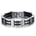 Bracelet Biker En Acier Inoxydable Pour Homme: élégance Et Style!