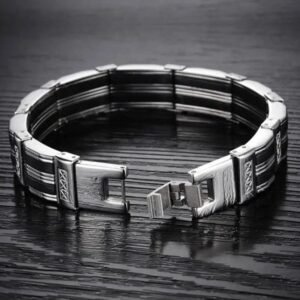 bracelet biker en acier inoxydable pour homme elegance et style 921 1