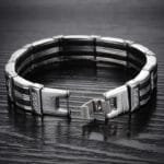 Bracelet Biker En Acier Inoxydable Pour Homme: élégance Et Style!