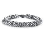 Bracelet Biker En Acier Inoxydable: Style Et Audace Réunis! 19cm
