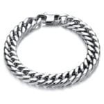 Bracelet Biker En Acier Inoxydable: Style Et Passion Mécanique - 18cm