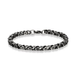 Bracelet Biker En Chaine Fine: Originalité Et Style Assurés! 19cm