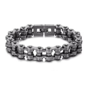 bracelet biker en chaine un style motard unique pour homme 19cm 975 1