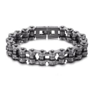 Bracelet Biker En Chaîne: Un Style Motard Unique Pour Homme! - 19cm