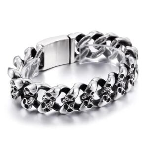 bracelet biker femme gothique un style unique et eblouissant 20 5cm 984 1