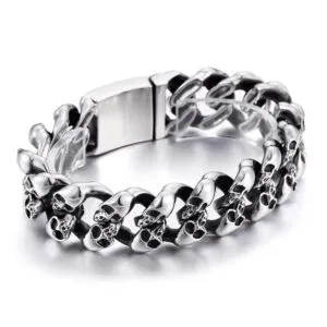 Bracelet Biker Femme Gothique: Un Style Unique Et éblouissant! - 20.5cm