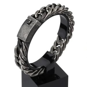 bracelet biker homme en acier inoxydable 316l au style vintage unique 12mm 706 1