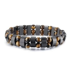 bracelet biker homme minimaliste en oeil de tigre elegant marron oeil de tigre 264 1