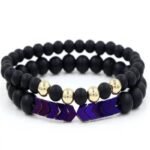 bracelet biker homme style decontracte pour aventuriers violet 811 1