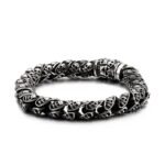 bracelet biker homme tete de mort mystere et style assures 21cm 966 1