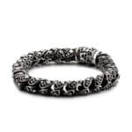 Bracelet Biker Homme Tête De Mort: Mystère Et Style Assurés! 21cm