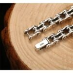 bracelet chaine en argent exprimez votre esprit biker avec style 167 1