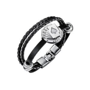 Bracelet Cuir Biker: Force Chance Et Danger Au Poignet!