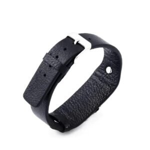 bracelet cuir biker gothique avec fermoir a boucle effrayant 866 1