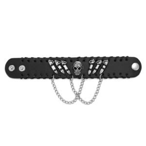 bracelet cuir biker gothique laccessoire indispensable 441 1