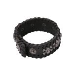 bracelet cuir biker gothique pour un look decontracte unique noir 451 1