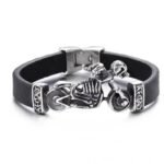 bracelet cuir biker gothique squelette mystere et elegance sombre 331 1