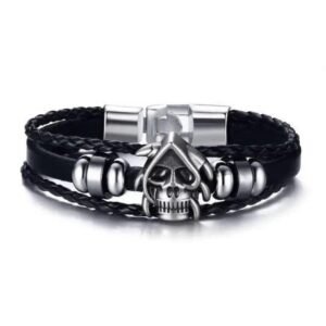 bracelet cuir biker osa le danger avec style et chance 482 1