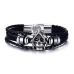 Bracelet Cuir Biker: Osa Le Danger Avec Style Et Chance!