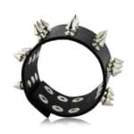 Bracelet Cuir Biker Pique Gothique: L’audace Au Poignet!