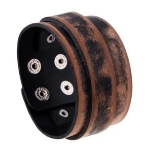 bracelet cuir biker vintage lauthenticite du style ancien 413 1