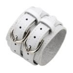 bracelet cuir blanc elegance minimaliste pour les bikers audacieux 670 1