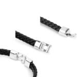bracelet cuir dagneau tresse letoile du style biker 185 1