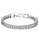 Bracelet Homme Biker En Acier Inoxydable: Un Style Intemporel! - Argent