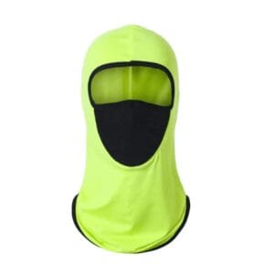 Cagoule Moto Verte Fluo: Confort Et Protection Pour Aventures Hivernales!