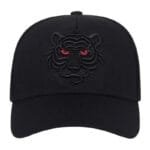 Casquette De Moto Tigre Noir Aux Yeux Rouges: Osez Le Style Sauvage!