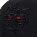 Casquette De Moto Tigre Noir Aux Yeux Rouges: Osez Le Style Sauvage!