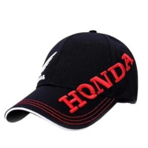 Casquette Moto Honda: Style élégant Pour Les Passionnés De Vitesse! Noir