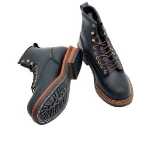 chaussure homme en cuir confort style et protection pour vos aventures noir 41 botte 304 1