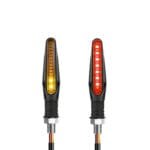 Clignotant Moto Led Défilant: Sécurité Et Visibilité Sur La Route! - 2 Pièces - Rouge