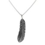 collier plume en acier inoxydable exprimez lesprit biker audacieux collier 974 1