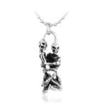 collier squelette elegance tendre et audace avec pendentif moto collier 502 1