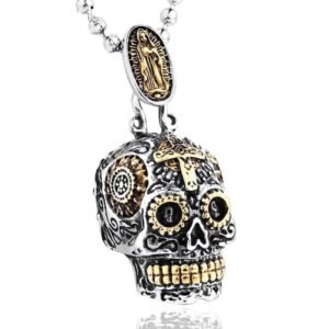collier tete de mort argent elevez votre style avec panache collier 821 1
