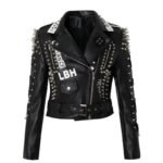 Démarquez-vous Avec Notre Veste Biker Femme En Cuir Clouté !